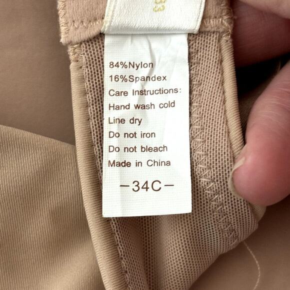 Fashion Forms Convertible Seamless U-Plunge Bra Nude Size 34C - Picture 9 of 10